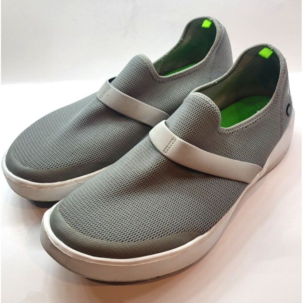 OOFOS OOmg Womens 11 EU 42 Gray Mesh Slip On Recovery Walking Shoes